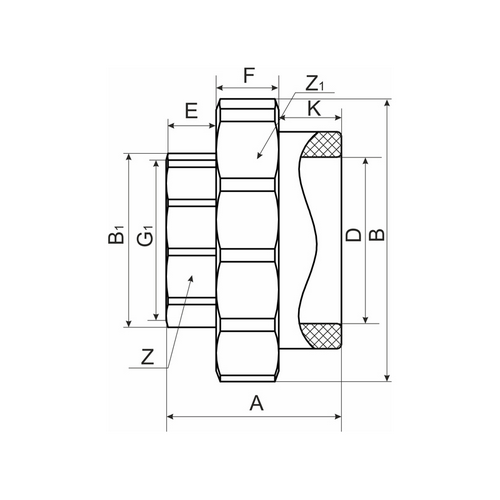 Муфта комбинированная EVER PLAST АТ 012 20 01 00 Дн20х1/2″ Ру25, разъемная, под приварку / внутренняя резьба, материал - полипропилен, цвет - белый